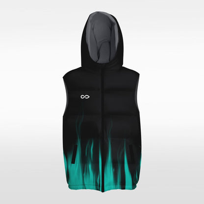 black winter vest