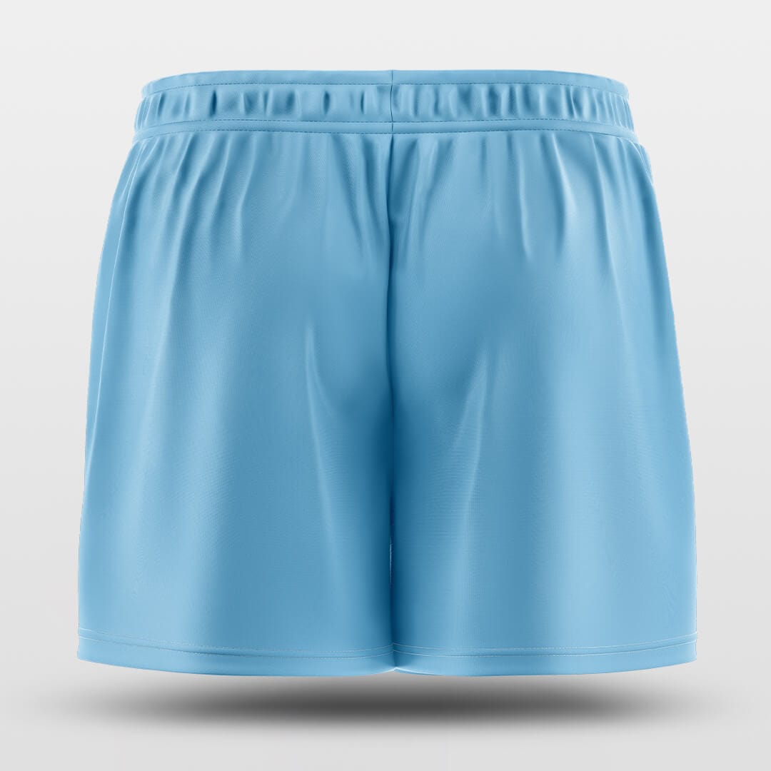 blue track shorts