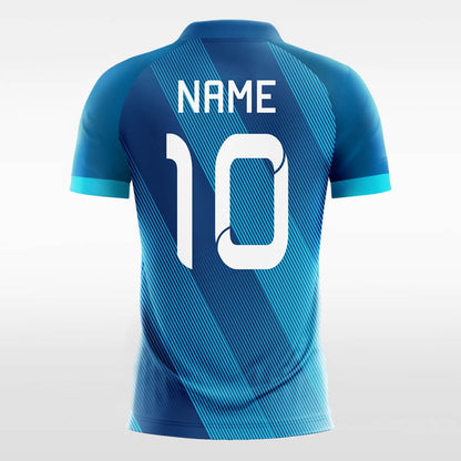 blue short sleeve jersey