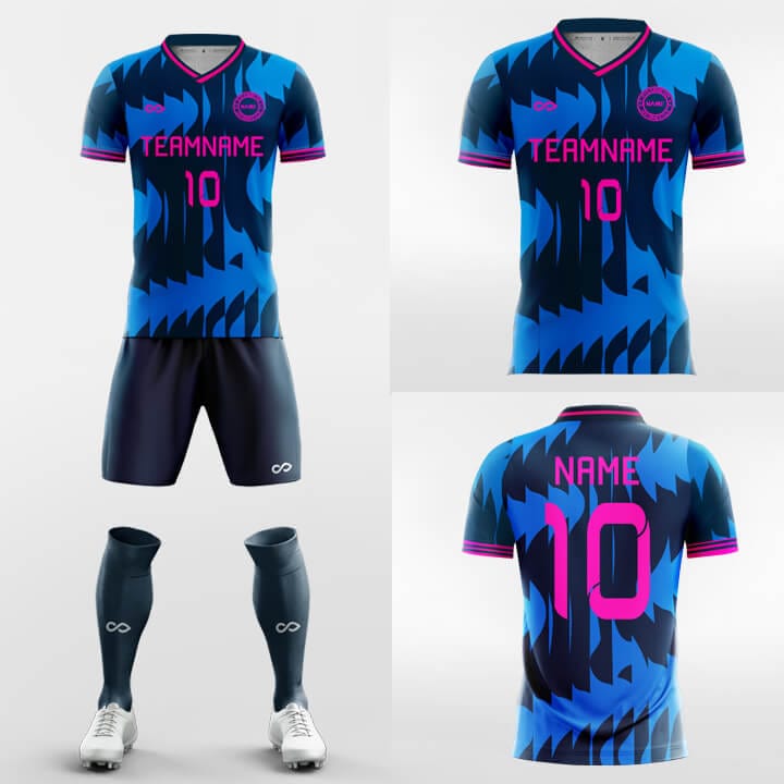 blue soccer jersey kit