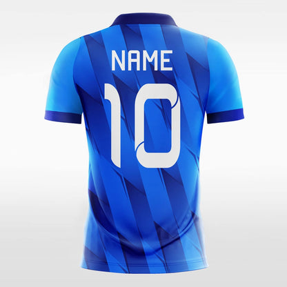 blue soccer shirt