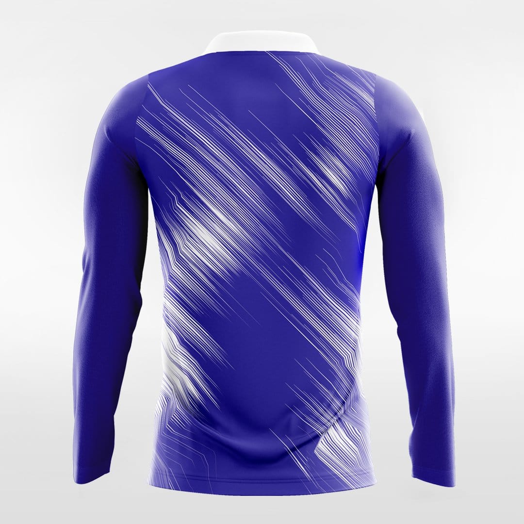 Navy Blue Long Sleeve Team volleyball Jersey