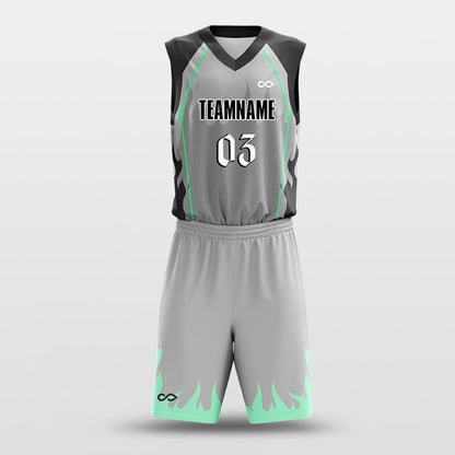 custom grey basketball jersey