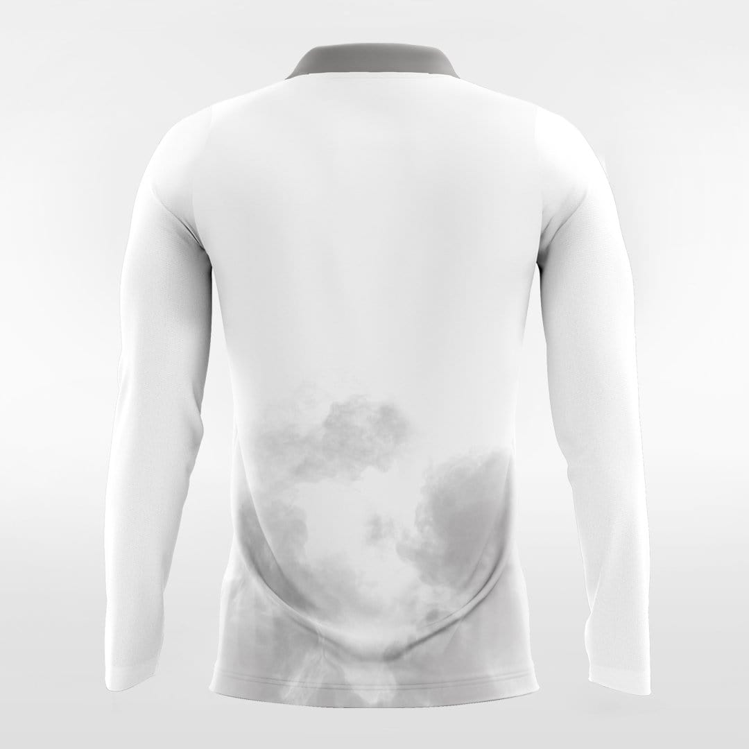 White Long Sleeve Team Soccer Jersey