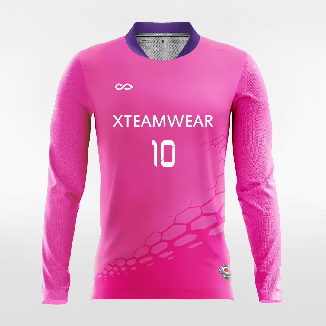 Pink Long Sleeve volleyball Jersey