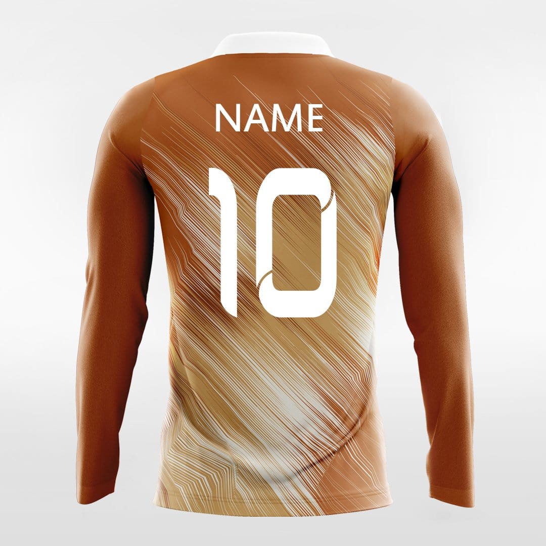 Custom Burgundy Long Sleeve Soccer Jersey