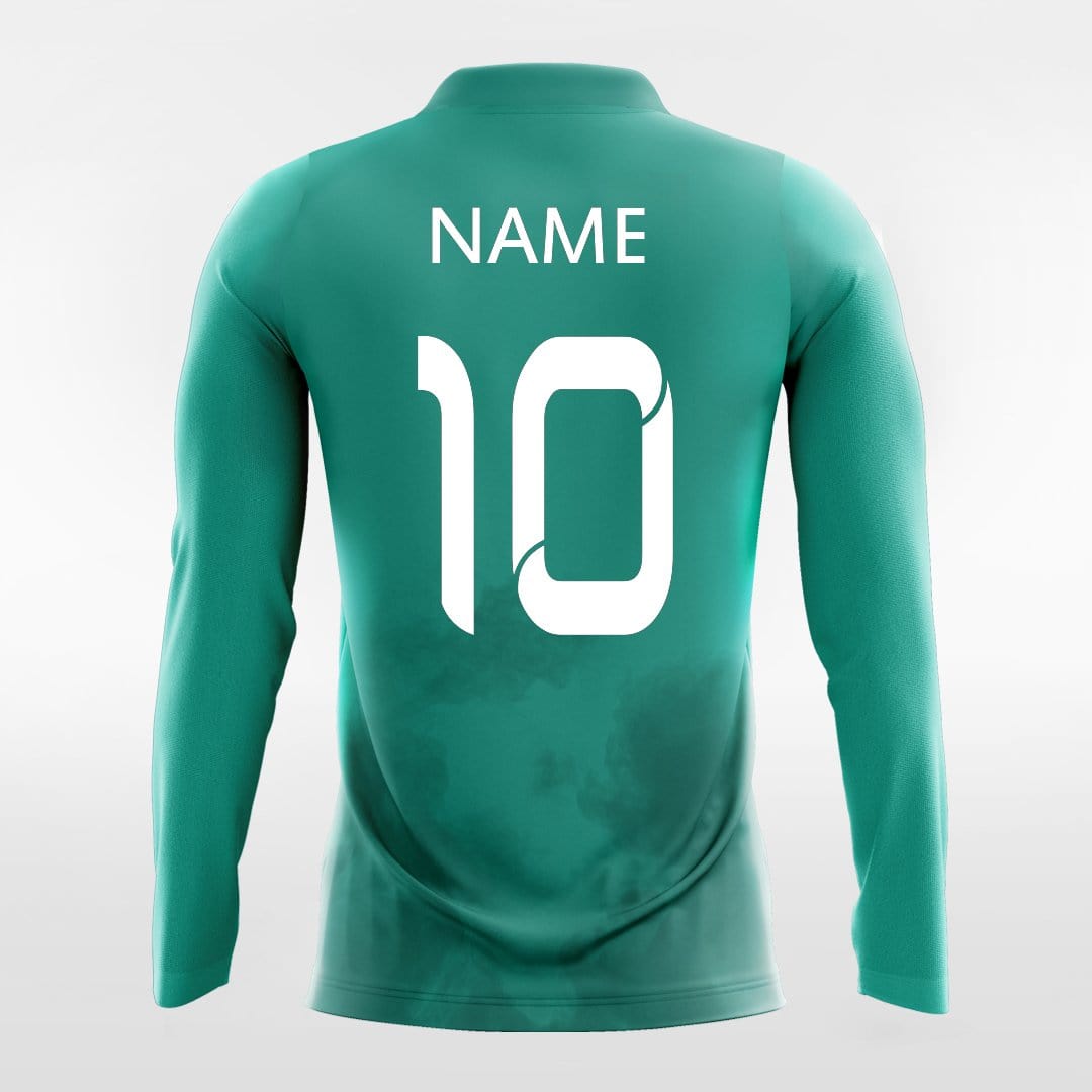 Custom Green Long Sleeve Soccer Jersey