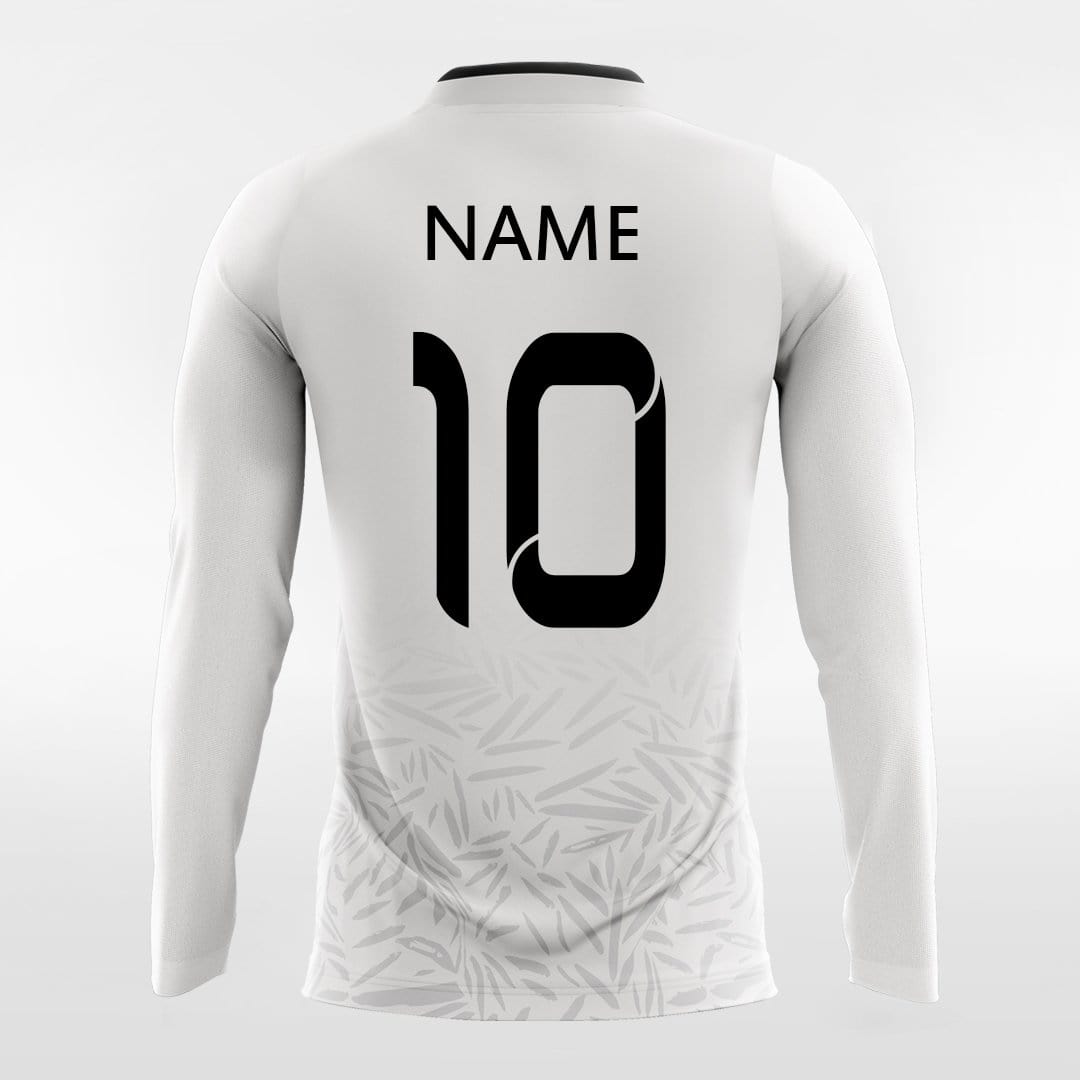 Custom Gray Long Sleeve Soccer Jersey