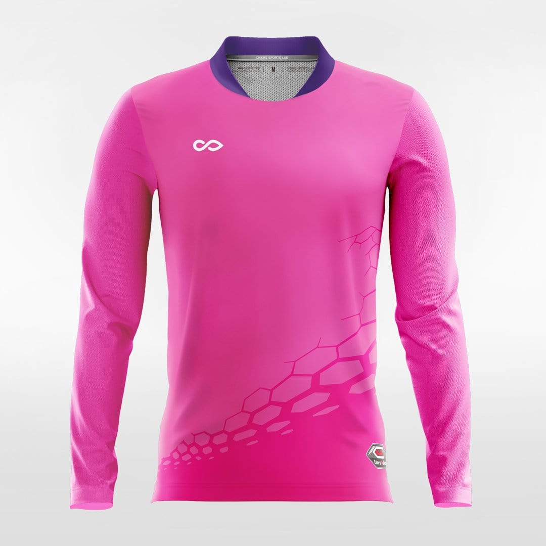 Pink Long Sleeve volleyball Jersey Design
