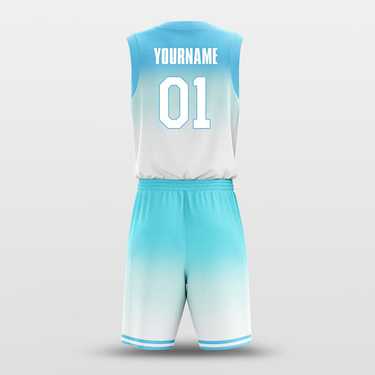 Custom Pink Blue Gradient Fashion Sets Basketball Jersey