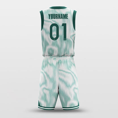 Wave Green - Custom Basketball Jersey Set Design for Team