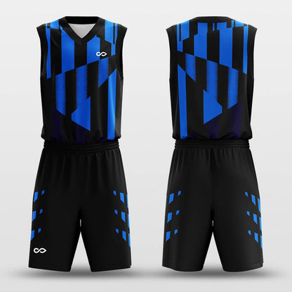 basketball jersey set black and blue