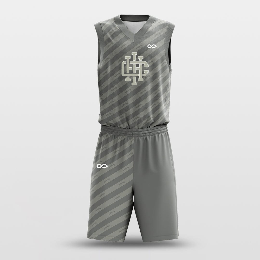 Grey Basketball Uniforms Sublimated