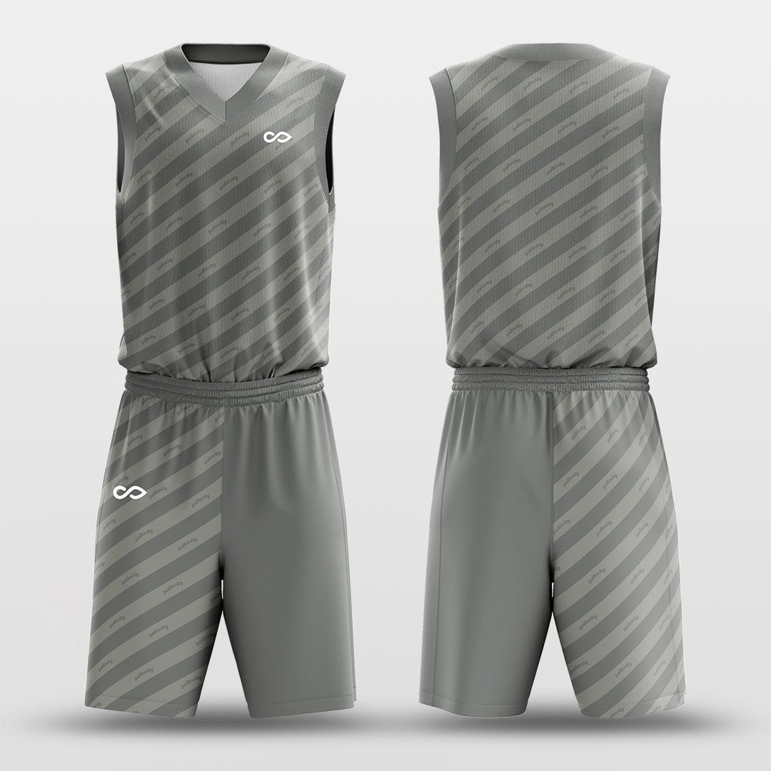 Custom Basketball Uniforms Grey