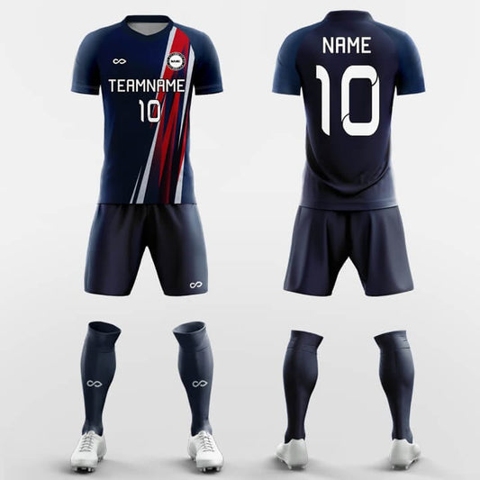 navy blue soccer jersey kit