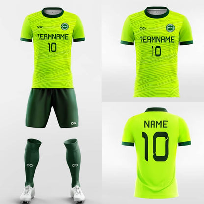 neon green soccer jersey set