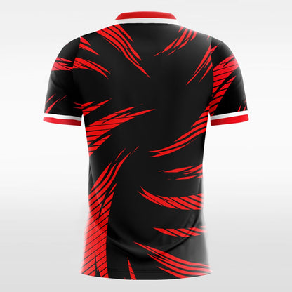 red and black short sleeve jersey