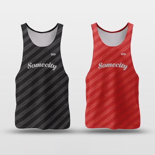 Black and Red Basketball Jersey Reversible