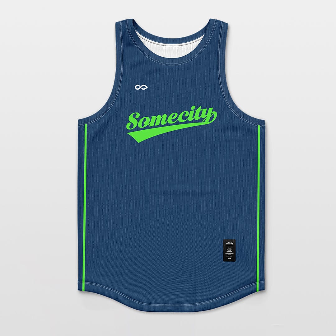 Navy Blue Track Jersey Custom