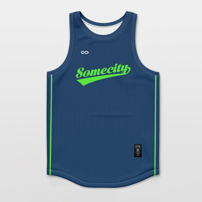 Navy Blue Track Jersey Custom