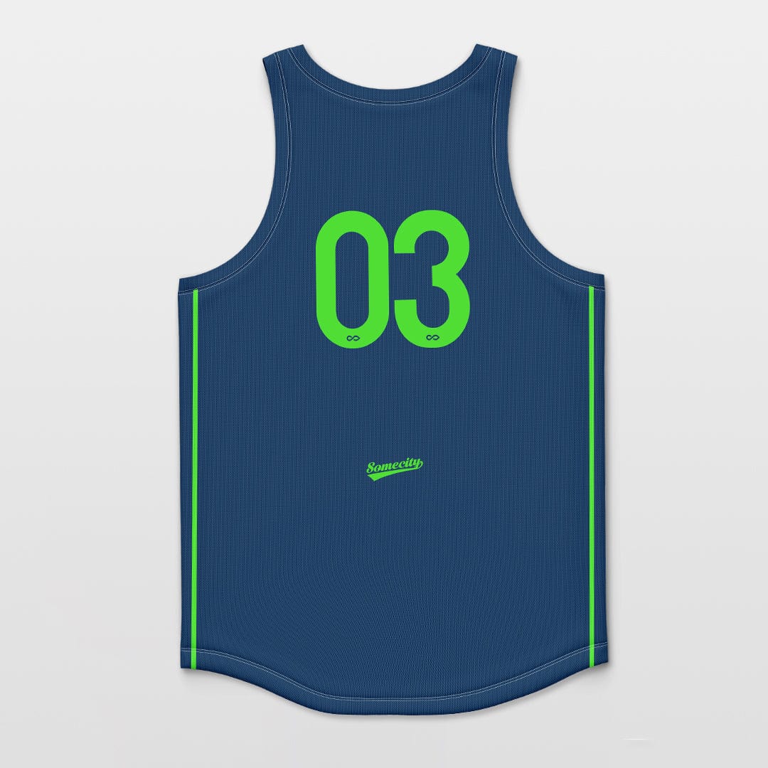 Custom Track Jersey Navy Blue