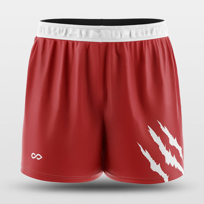 Tiger Claw - Custom Track Shorts Sublimated Red