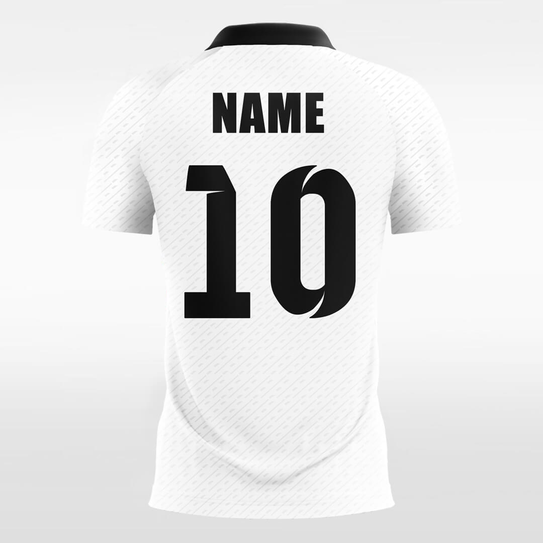 white custom short sleeve volleyball jersey