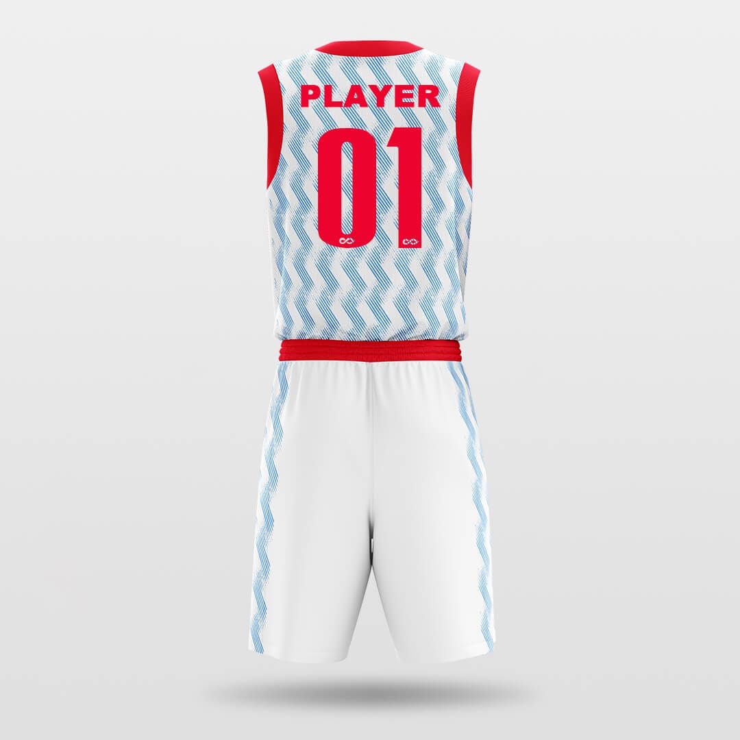 custom basketball jersey set blue and red