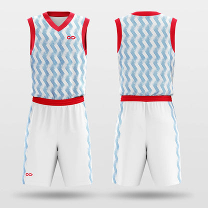 red and blue basketball jersey custom sublimated